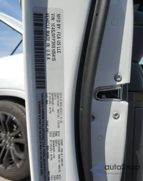 2024 Jeep Grand Wagoneer Series Ii из США, поврежденный, VIN 1C4SJVFP3RS105415